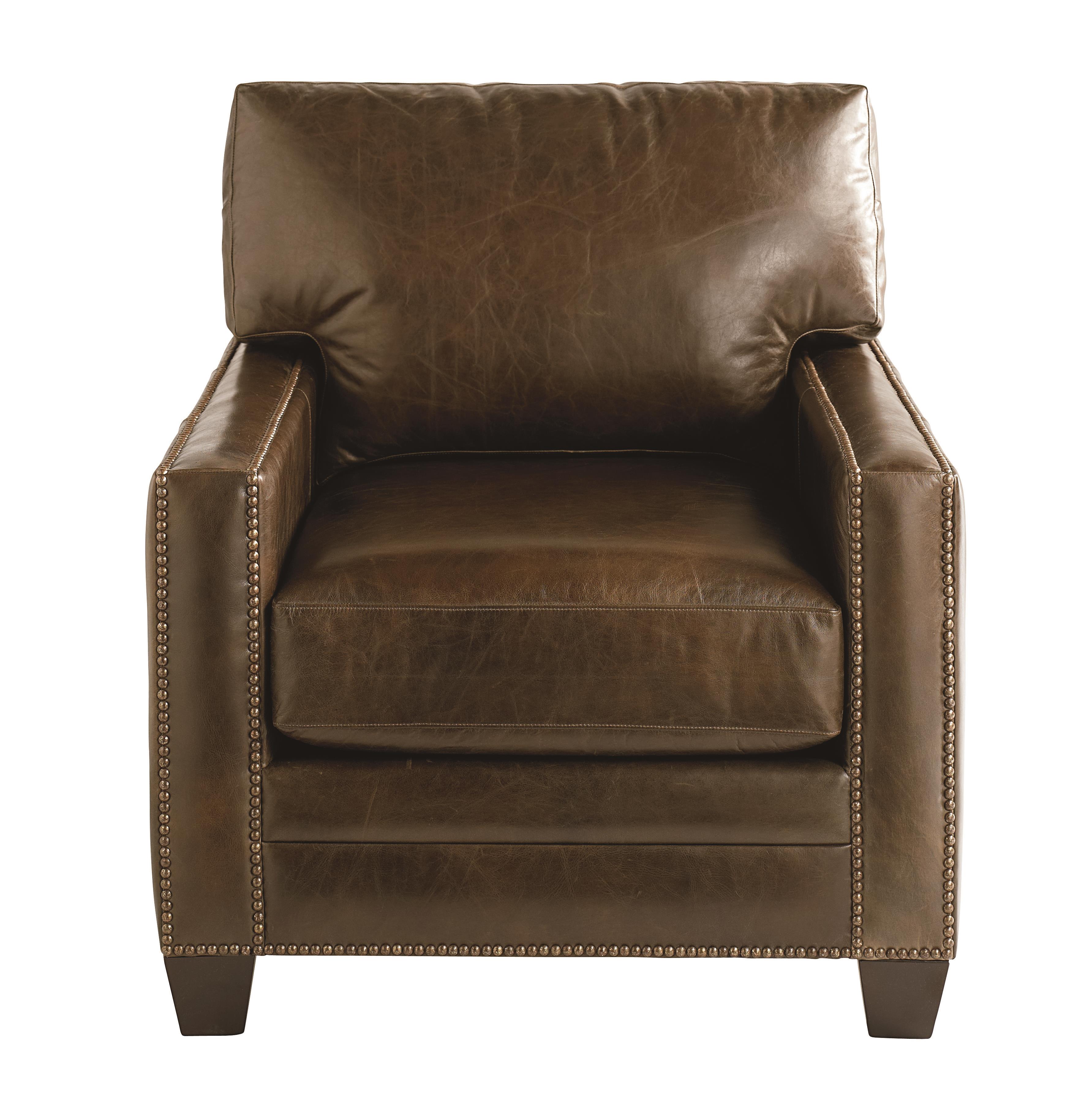 Bassett leather chair and ottoman sale